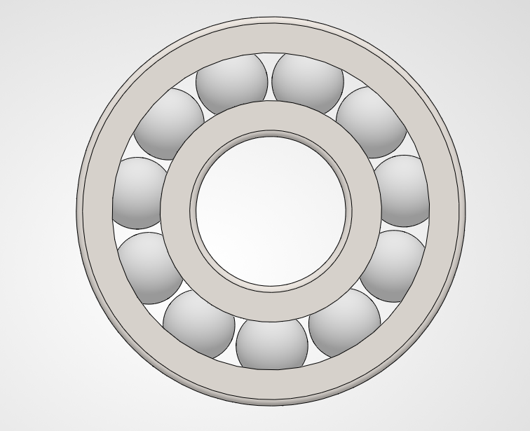 Ball Bearing Full Assembly Model